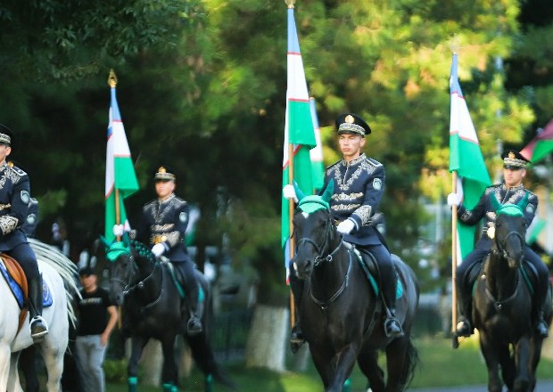 Cavalry parade takes place in Tashkent