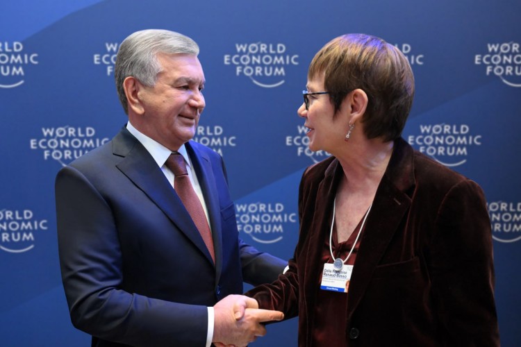 Shavkat Mirziyoyev meets with leaders of a number of countries and companies in Davos 3