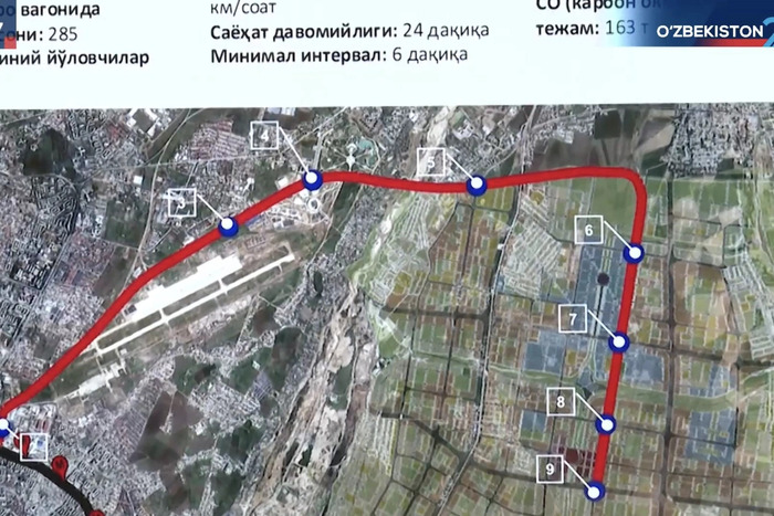 New Tashkent subway line to be 21 km long and have 9 stations